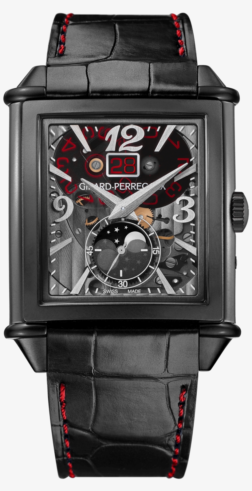 Vintage 1945 Xxl Large Date And Moon Phases Ref - Girard Perregaux Vintage 1945 Xxl Moonphases 25882-52-222-bb6b, transparent png download