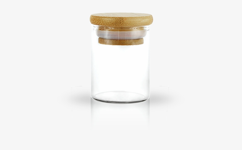 4oz Glass Jar With Bamboo Lid, Premium Glass Jars, - Jar, transparent png download