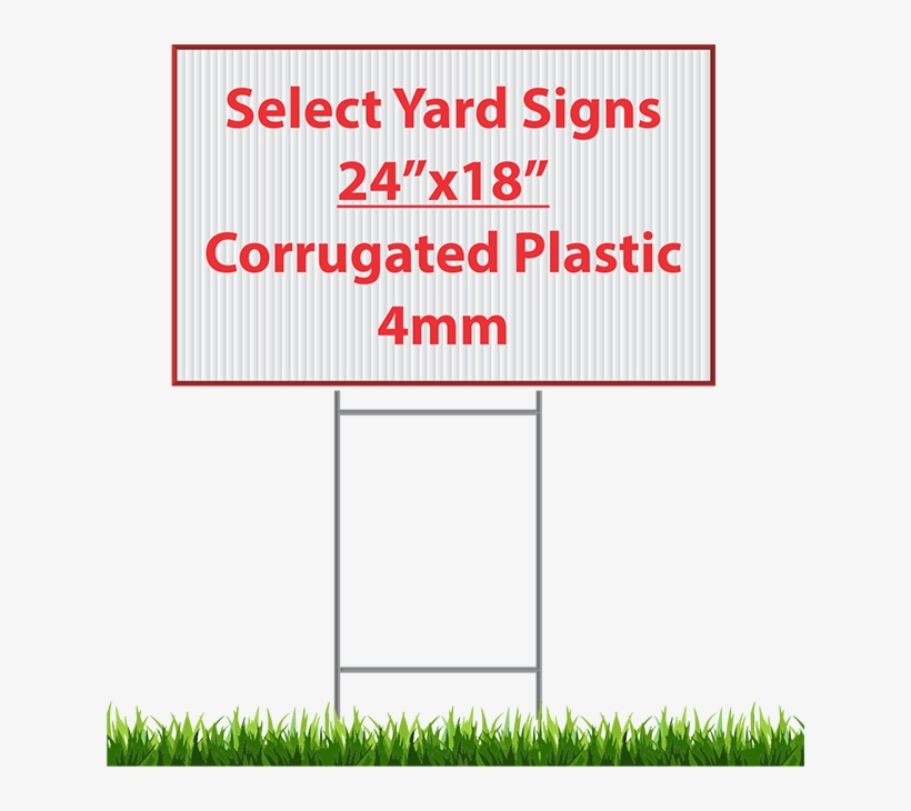 We Print Yard Signs In Different Sizes - Corrugated Plastic, transparent png download