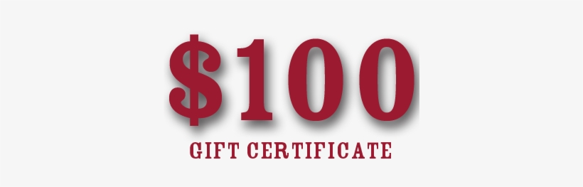 $100 Gift Certificate - $100 Gift Certificate Png, transparent png download