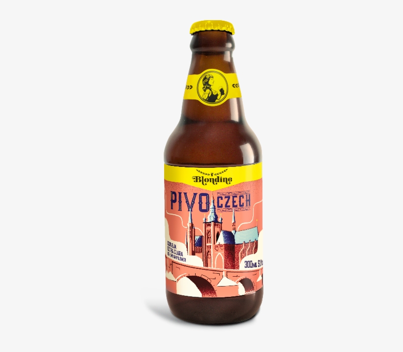 A Blondine Apresenta A Cerveja Pivo Czech, Uma Cerveja - Cerveja Blondine Hop Damage, transparent png download