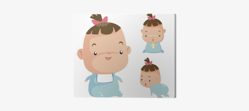 Illustration Of Cute Baby Vector Canvas Print • Pixers® - Vector Graphics, transparent png download
