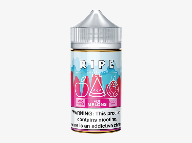 Fiji Melons On Ice By Vape100 Ripe Collection On Ice - Kiwi Dragon Berry Ice Salt, transparent png download