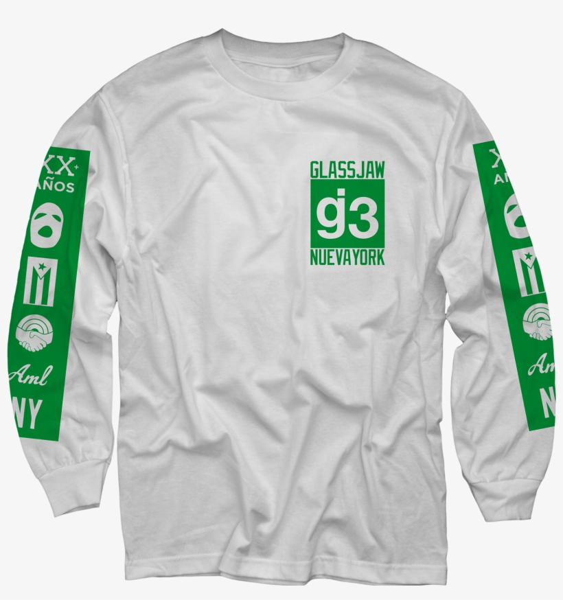 Ocg Mas Logos White Long Sleeve T-shirt $35 - Long-sleeved T-shirt, transparent png download