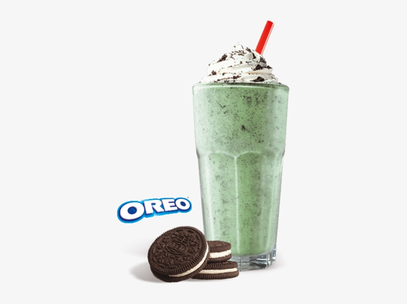 Oreo Mint Shake Blend Together 2 Cups Mint Chocolate - Oreo Mint Burger King, transparent png download