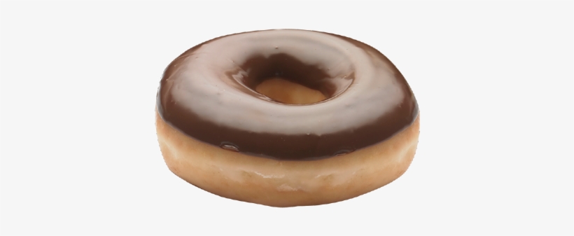 0011 Chocolate Iced Glazed - Doughnut, transparent png download