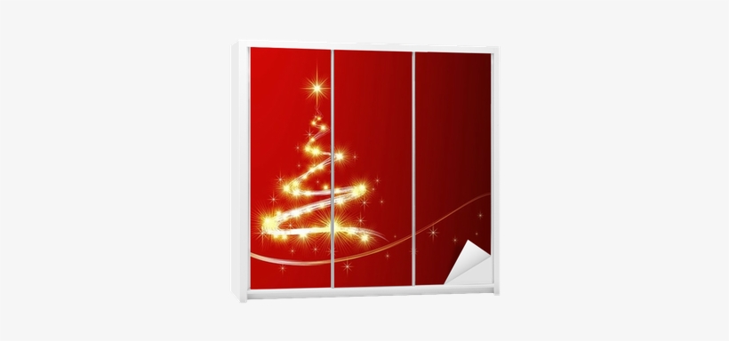 Vinilo Para Armario Árbol De Navidad Brillante Con - Christmas Tree, transparent png download