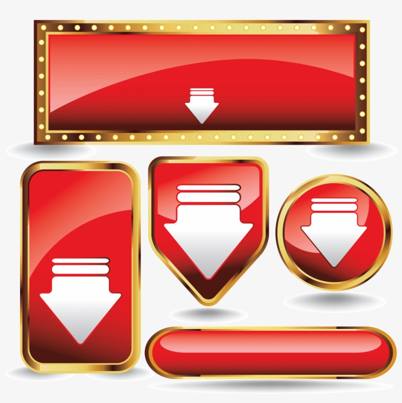 Gradient Button Transparent Image - Euclidean Vector, transparent png download