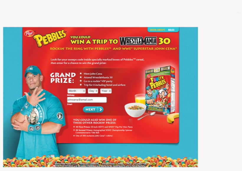 Heck They Are Even Fussy About Their Breakfast Cereal - Print: John Cena Wrestlemania Xxviii Posed, 10x8in., transparent png download