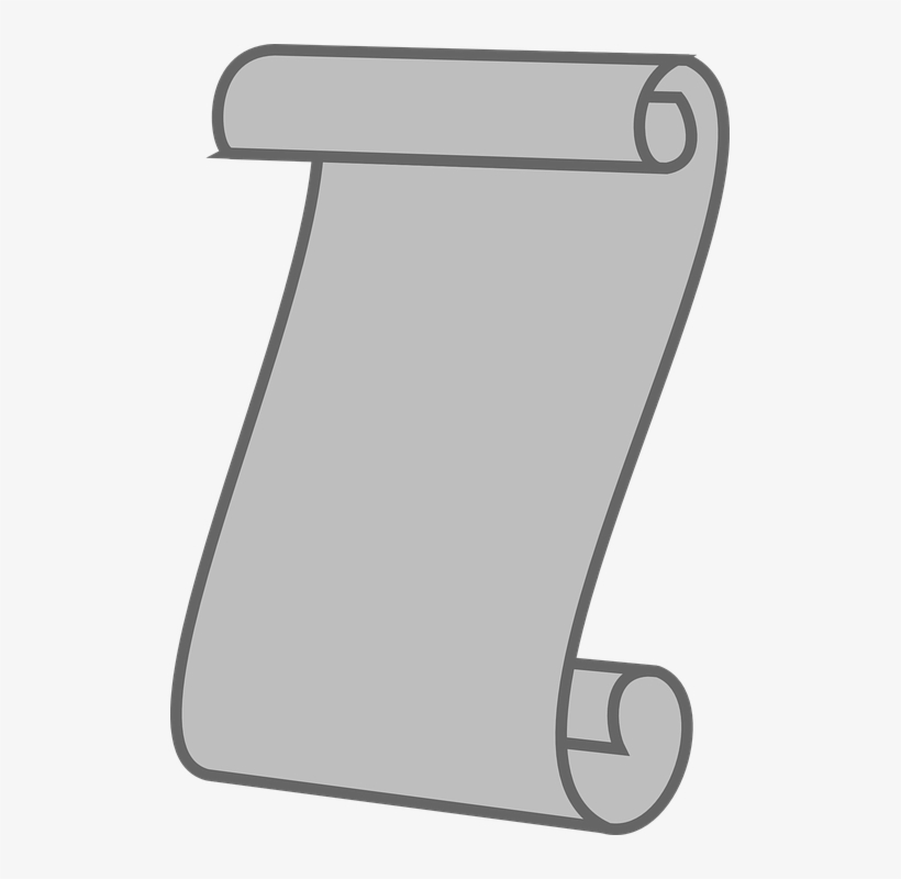 Scroll, Paper, Parchment, Vintage, Manuscript, Antique - Gray Scroll, transparent png download