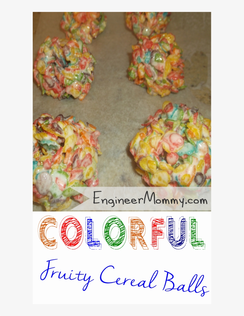 Colorful Fruity Rice Cereal Balls At Engineermommy - Doughnut, transparent png download