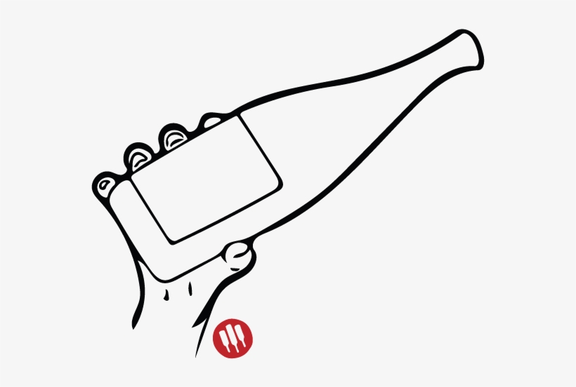 Black And White Wine Bottle Png, transparent png download