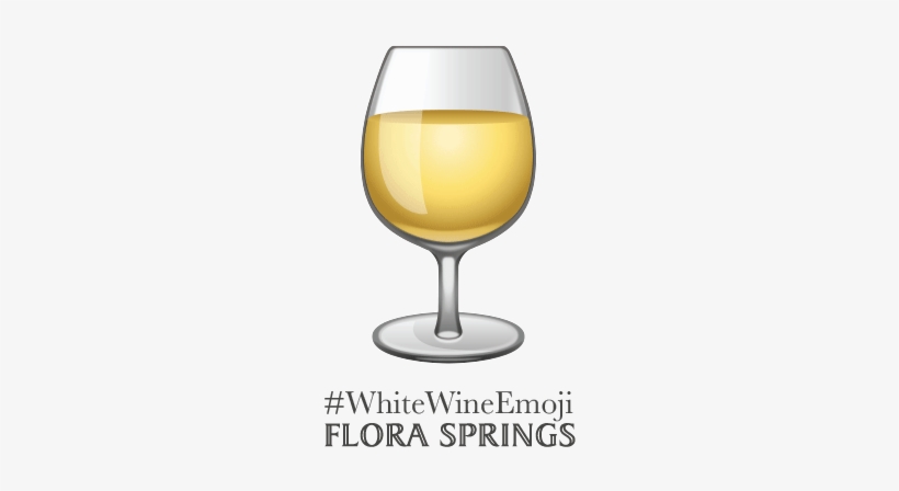 Flora Springs White Wine Emoji - Wine Glass, transparent png download