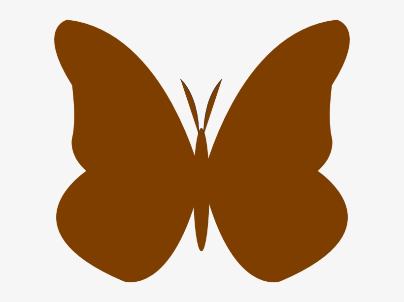 Bright Butterfly Clip Art At Clker - Butterfly Clip Art Brown, transparent png download