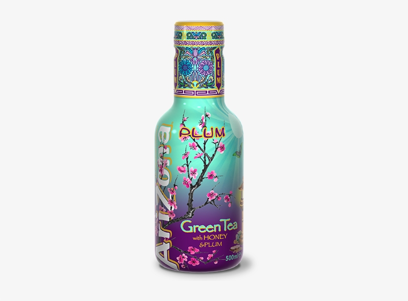 Green Tea With Honey & Plum 500ml - Arizona Green Tea With Ginseng And Honey - 20 Fl Oz, transparent png download
