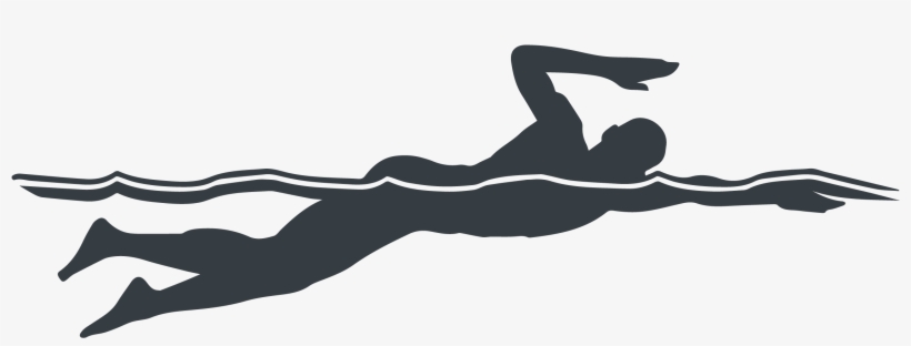 Athlete Silhouette - Adesivo Para Carro Natação, transparent png download