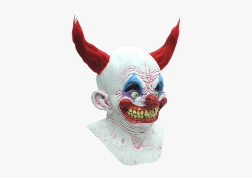 Tiny Horror Clown Mask Red Hair - Scary Clown Masks For Halloween, transparent png download