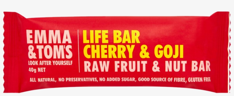 Emma & Tom's Life Bar Cherry - Emma & Tom Life Bars Cherry & Goji 40g, transparent png download