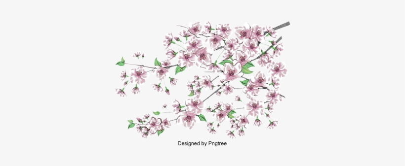 Pintados À Mão Flor Flores Desenhos Animados Bonitosdesenho - Drawing, transparent png download