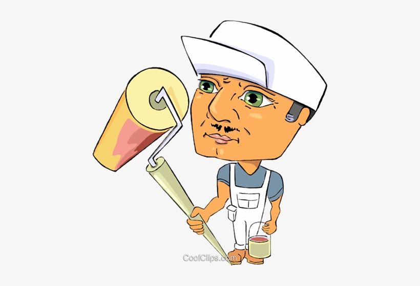 Pintor Com Rolo De Pintura Livre De Direitos Vetores, transparent png download
