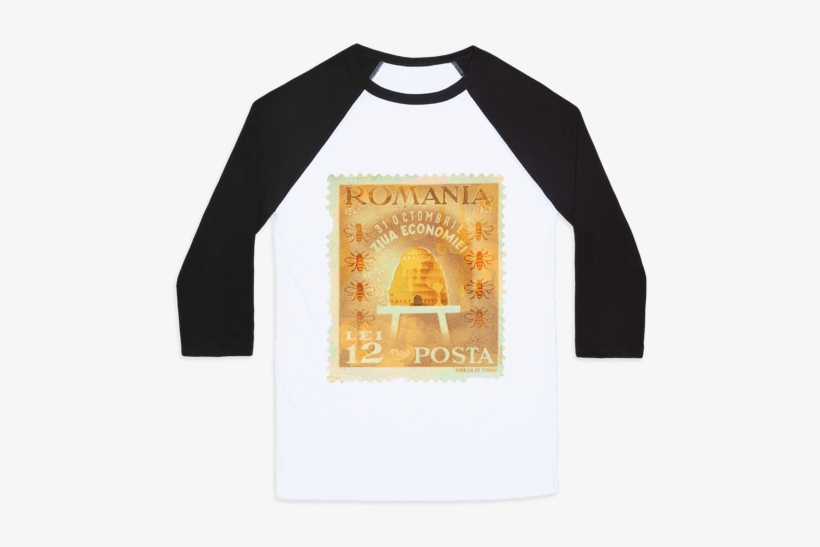 Romanian Bee Stamp Baseball Tee - Mess With Crabo You Get A Stabo Shirt, transparent png download