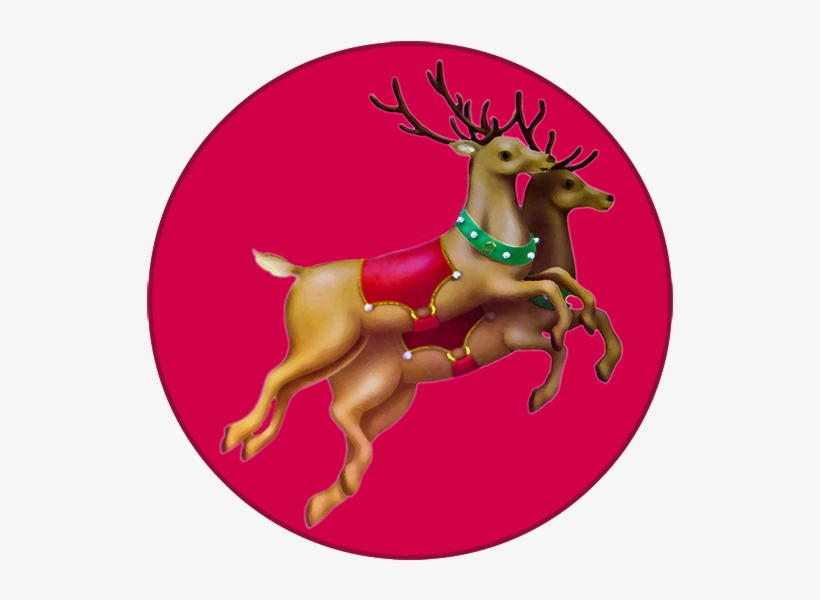 Reindeer Clipart - Clock Clip Art, transparent png download