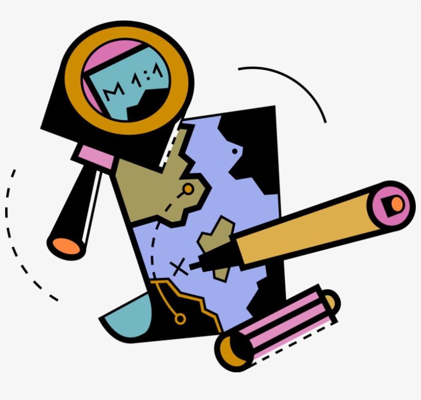 Vector Illustration Of Geography Cartography Map With, transparent png download