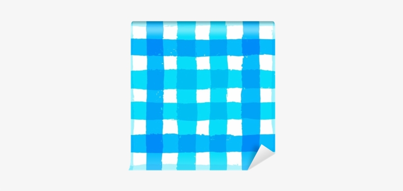 Stripe Pattern Gingham Blue Brush Strokes Wall Mural - Toppers Wonder Woman, transparent png download