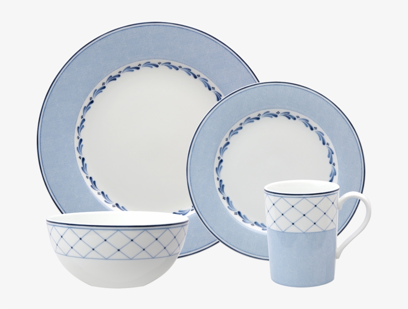 Blue Brushstroke 4-piece Place Setting - Nikko Blue Brushstroke 4-piece Place Setting, transparent png download