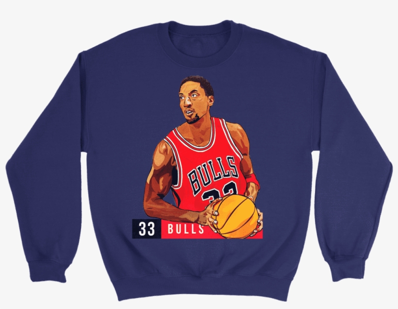 Crewneck Sweatshirt / Purple / S Retro Scottie Pippen - Shirt, transparent png download
