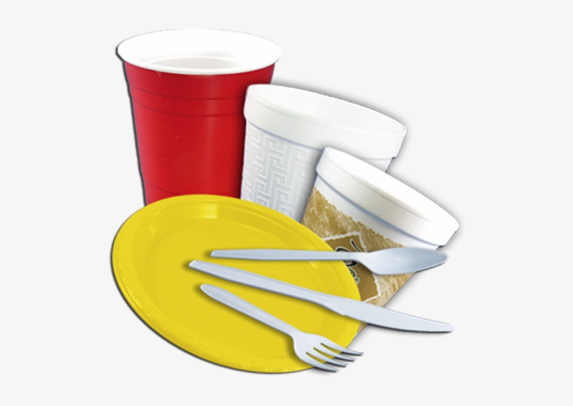 Vasos, Platos Y Cubiertos De Plástico - Platos Y Vasos Desechables Png, transparent png download