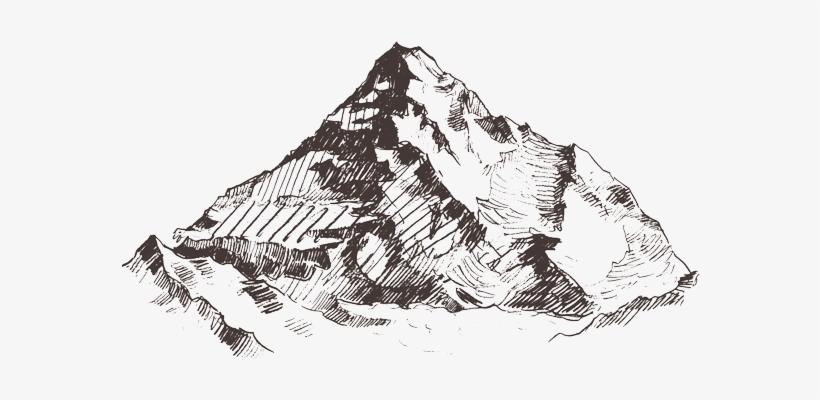 Clipart Mountain Png - Mountain Engraving, transparent png download