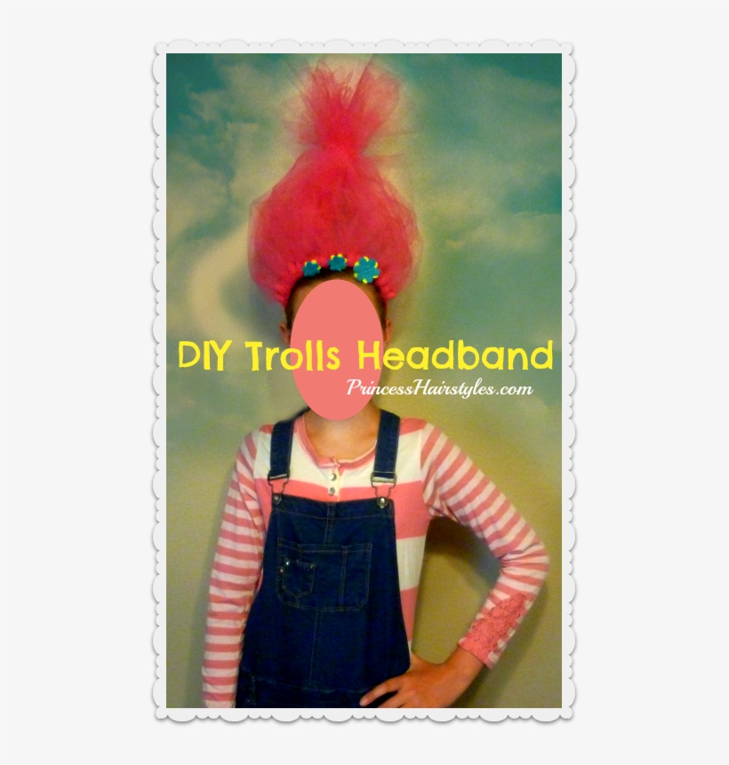 Trolls Headband Diy Video Tutorial, So Easy - Trolls Headband, transparent png download