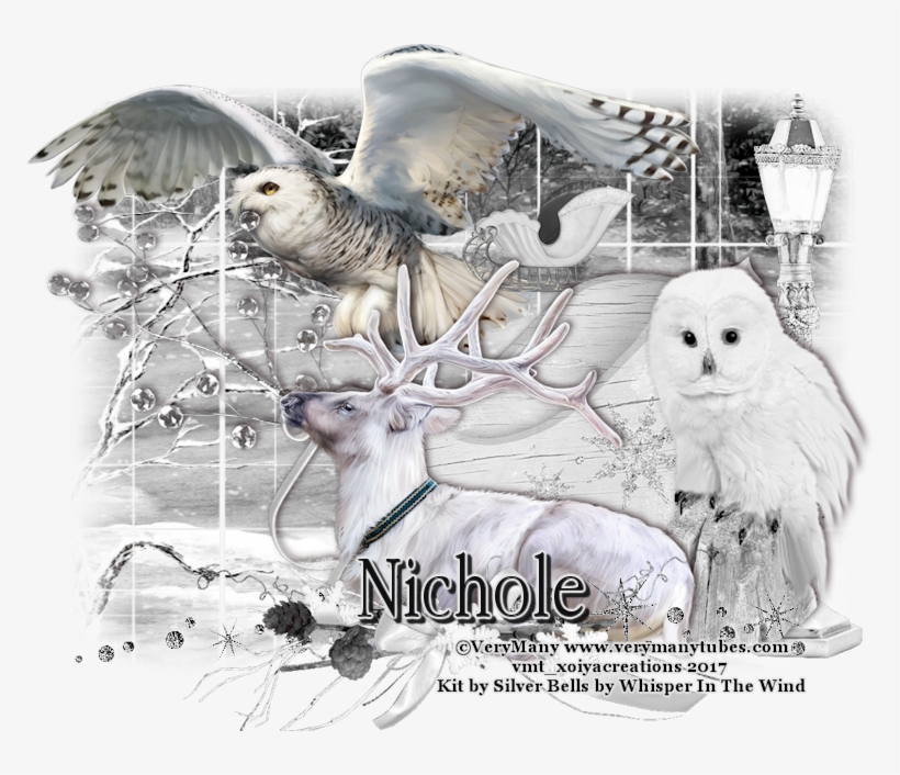Ct Tags Silver Bells - Snowy Owl, transparent png download