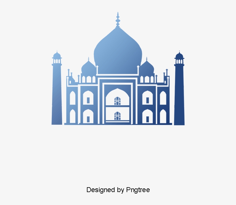 Mosque Silhouette, Islamic Architecture, Muslim, Religion - Taj Mahal Silhouette, transparent png download