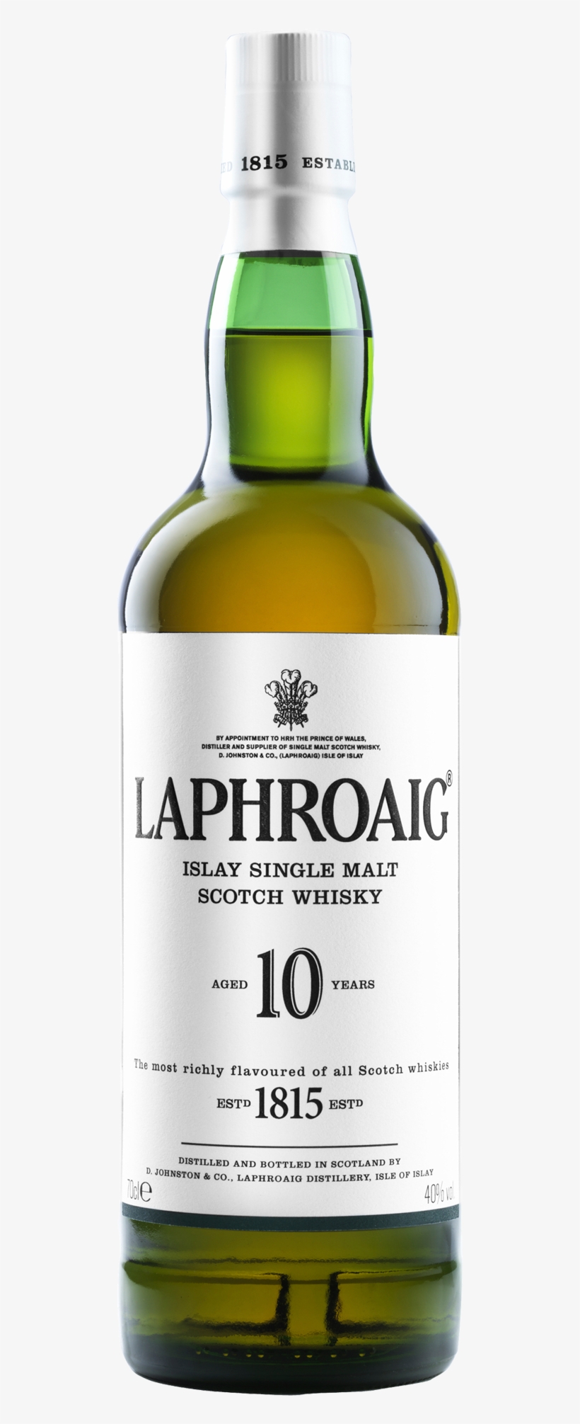 Laphroaig 10 Year Old Scotch Whisky 700ml - Laphroaig 10, transparent png download