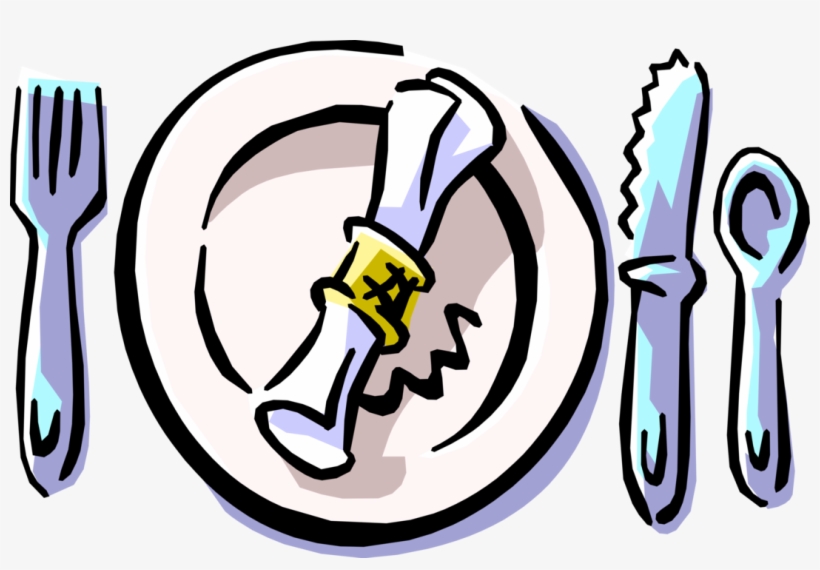 Place Setting Royalty Free Vector Clip Art Illustration - Famous Catering Companies, transparent png download