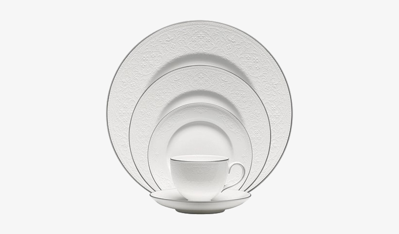 English Lace Bone China 5-piece Place Setting By Wedgwood - Wedgwood English Lace 5-piece Place Setting, transparent png download