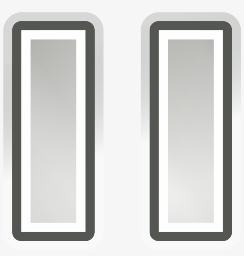 2000px Gnome Media Playback Pause - Door, transparent png download