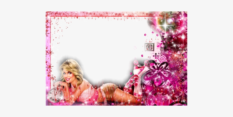 Glamour Roller Girl - Papel De Parede Rosa, transparent png download