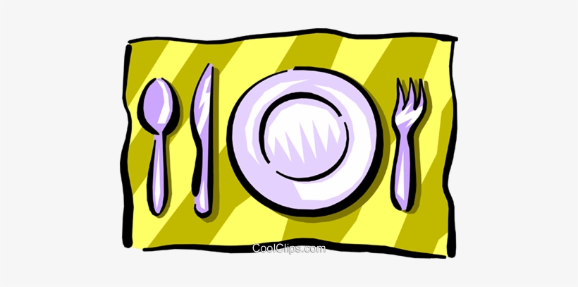 Place Setting Royalty Free Vector Clip Art Illustration - Gedeck Clipart, transparent png download