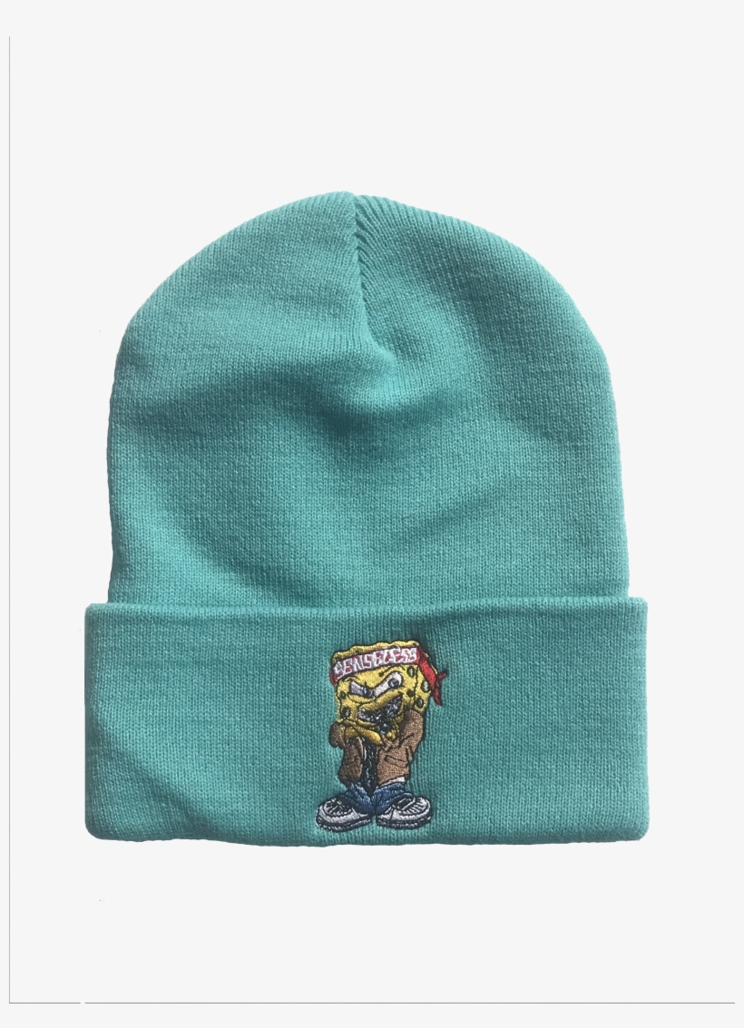 Image Of Baby Blue Gangsta Sponge Beanie - Beanie, transparent png download