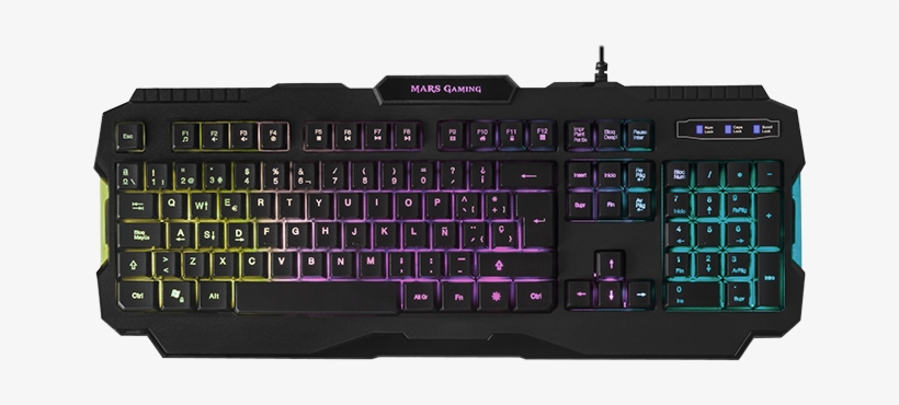 Choose Between Classic Or Bold Rainbow Effects, With - Teclado Mars Gaming Mrk0 Rgb Pt, transparent png download