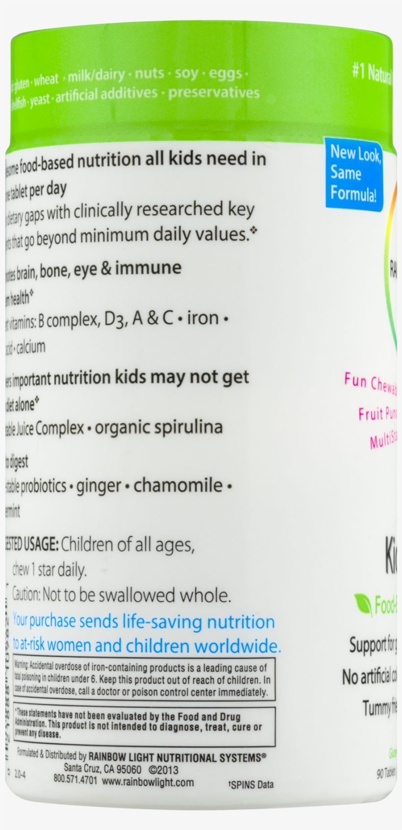 Rainbow Light Kids One™ Chewable Multivitamin & Mineral - Publication, transparent png download