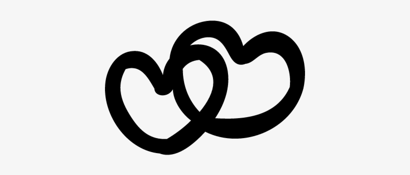 Romantic Pair Of Hearts Vector - Icon, transparent png download
