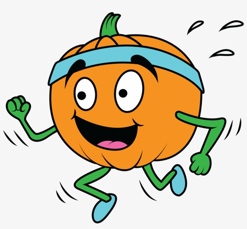 Free Pumpkin Clip Art Black And White - Pumpkin Run, transparent png download