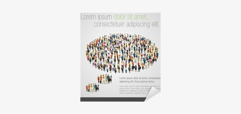 Thought Bubble Made Of People - Invitation To The Sociology Of International Law, transparent png download