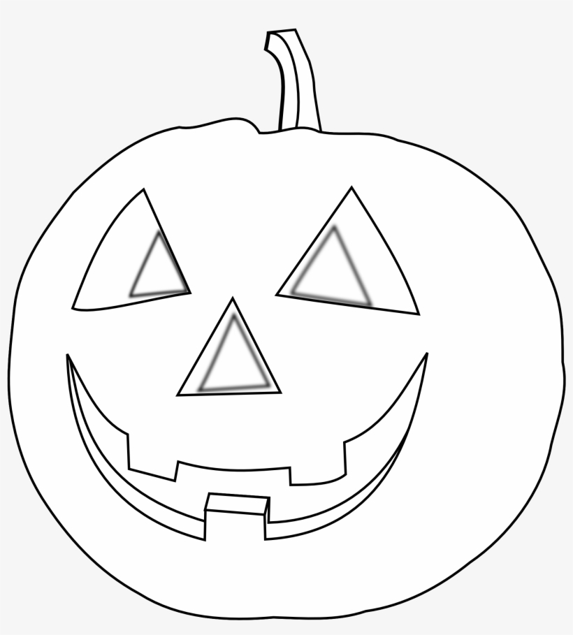 Pumpkin Clipart Apple - Black And White Halloween Pumpkin Transparent, transparent png download