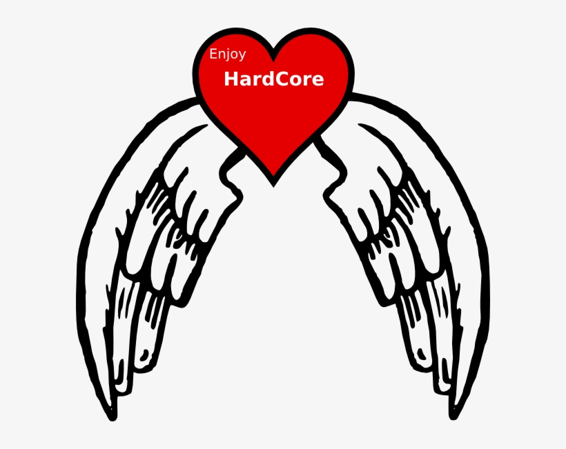 How To Set Use Heart With Wings Clipart - Transparent Background Wings Clipart, transparent png download