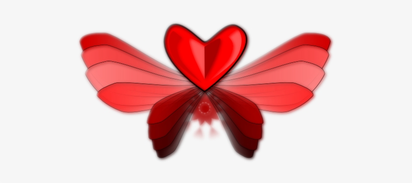 Pink Heart With Wings Clip Art Ivpt0e Clipart - Flying Heart With Wings Tile Coaster, transparent png download